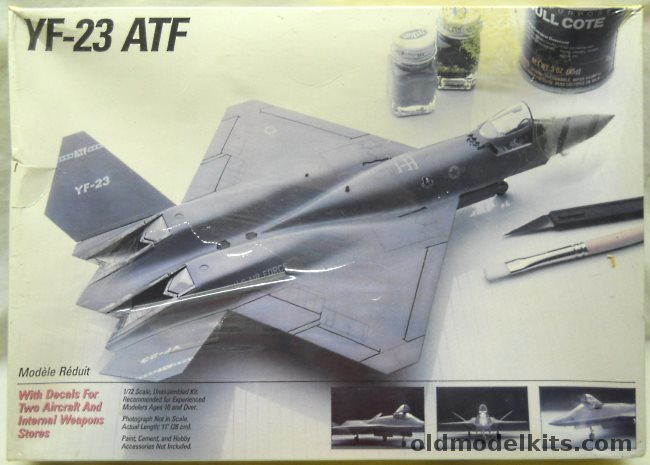 Testors 1/72 Northrop YF-23 ATF, 657 plastic model kit